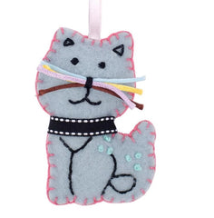 Needle Creations Felt Ornament Kit - Blue Kitty Cat