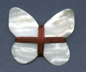 Kelmscott Design's Butterfly Mother of Pearl Thread Winder