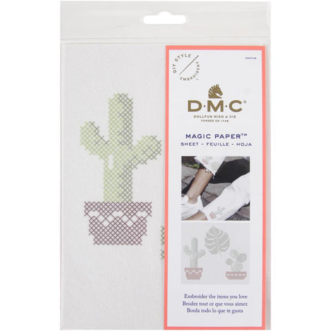 CACTUS-DMC Magic Paper Pre-Printed Counted Cross Stitch Needlework Design Great for a New Stitcher!
