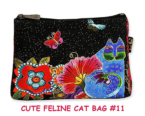 Laurel Burch Canvas Organizer CUTE FELINE CAT Bag #11
