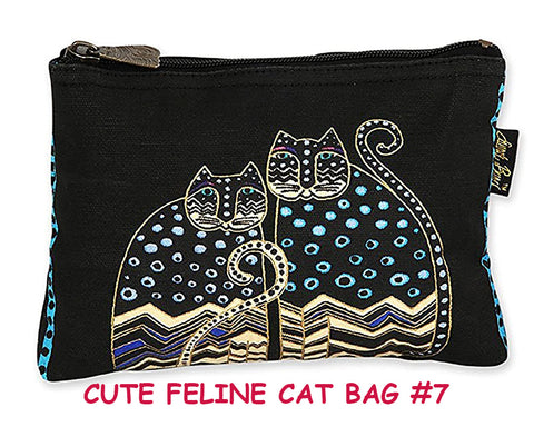 Laurel Burch Canvas Organizer CUTE FELINE CAT Bag #7