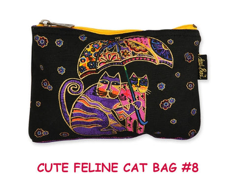 Laurel Burch Canvas Organizer CUTE FELINE CAT Bag #8