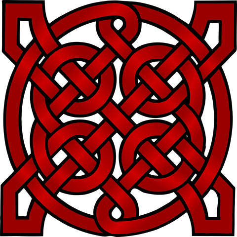 3 DMC Colors Celtic Knot Mandala #25 Counted Cross Stitch Pattern