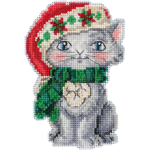 CHRISTMAS KITTY by Jim Shore Counted Cross Stitch Kit 5