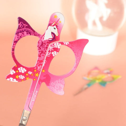 BOHIN Whimsical Unicorn EMBROIDERY SCISSORS- Pink