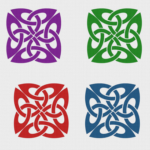 EASY *2 DMC Colors* Celtic Daraugh Knot  Counted Cross Stitch Pattern