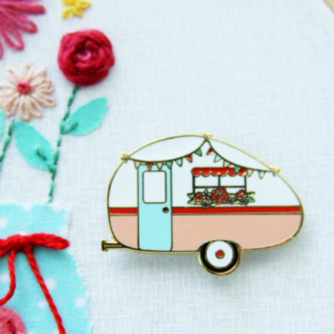 Vintage Camper Needle Minder by Flamingo Toes