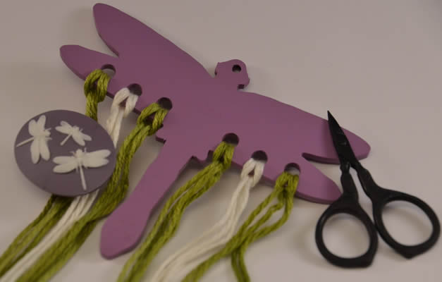Kelmscott Design's Purple Dragonfly Wood Thread Winder