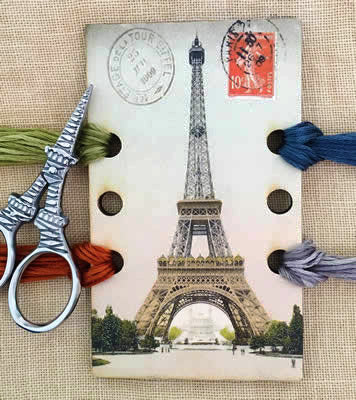 Kelmscott Design's Eiffel Tower Vintage Postcard Thread Keep