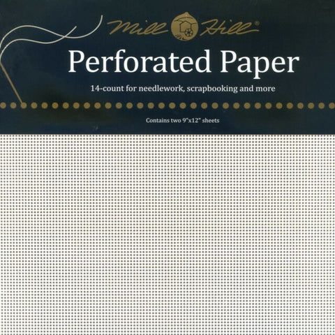 MILL HILL PERFORATED PAPER-WHITE- Two 9