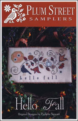 Hello Fall by Plum Street Samplers Counted Cross Stitch Pattern