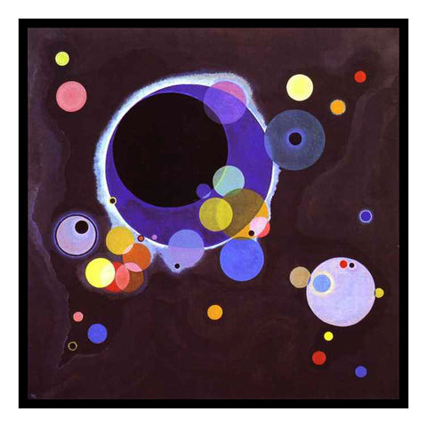 Several Circles by Artist Wassily Kandinsky Counted Cross Stitch Pattern