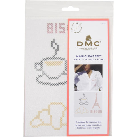 PARIS-DMC Magic Paper Pre-Printed Counted Cross Stitch  Needlework Design Great for a New Stitcher!