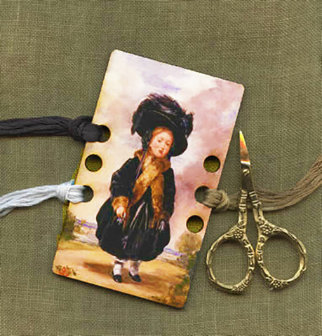 Kelmscott Design's Patent Leather Schoolgirl Vintage Thread Keep