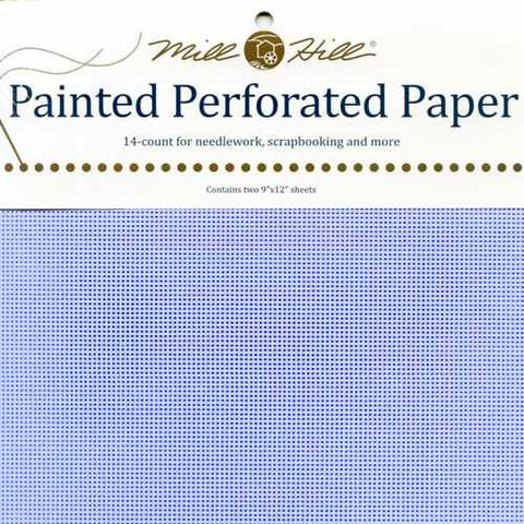 PERIWINKLE MILL HILL PERFORATED PAPER Two 9
