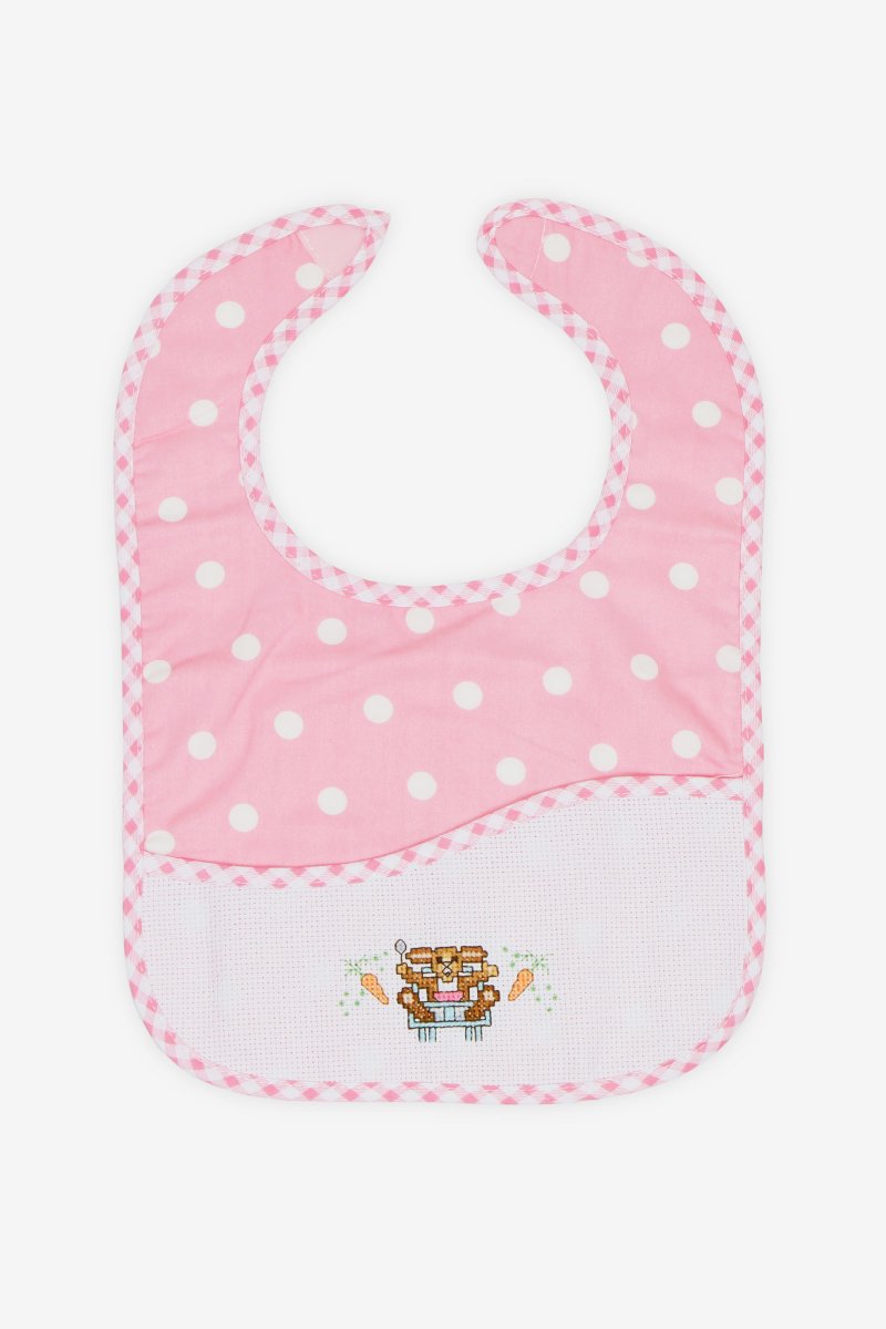 Charles Craft Pink Polka Dot Baby Bib Orenco Originals LLC