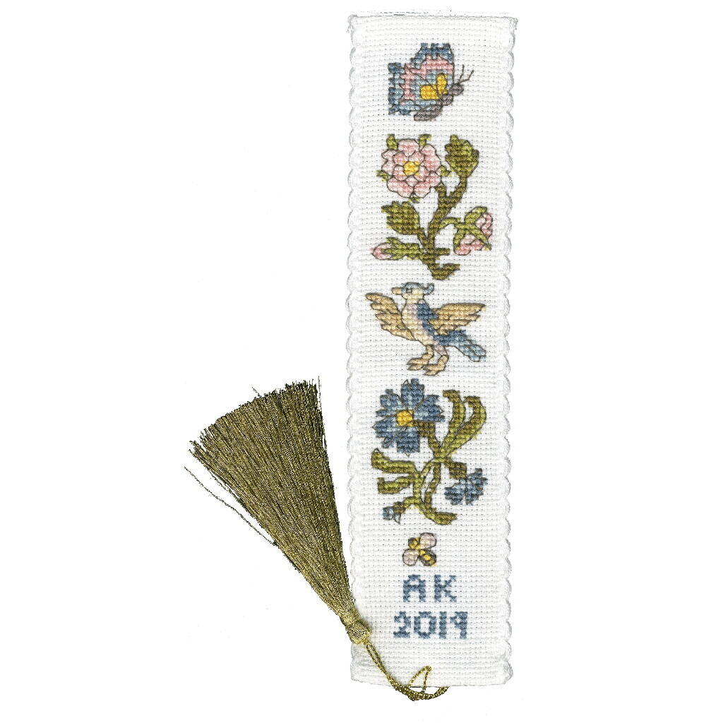 Rose and Cornflower Bookmark Counted Cross Stitch Kit by Bothy Threads