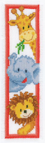 Zoo Animals Bookmark by Vervaco Counted Cross Stitch Kit 2.5