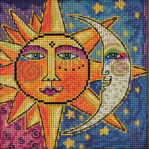 Laurel Burch Sun and Moon by Mill Hill Counted Cross Stitch Kit 5.5