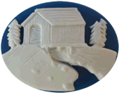 WINTER COVERED BRIDGE NEEDLE MINDER By Kelmscott Designs